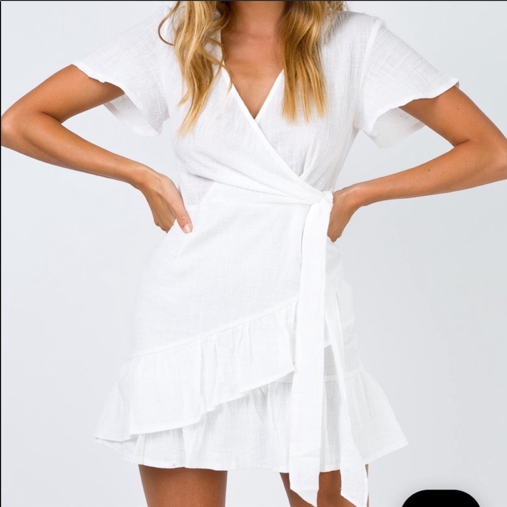 Princess Polly White Wrap Dress